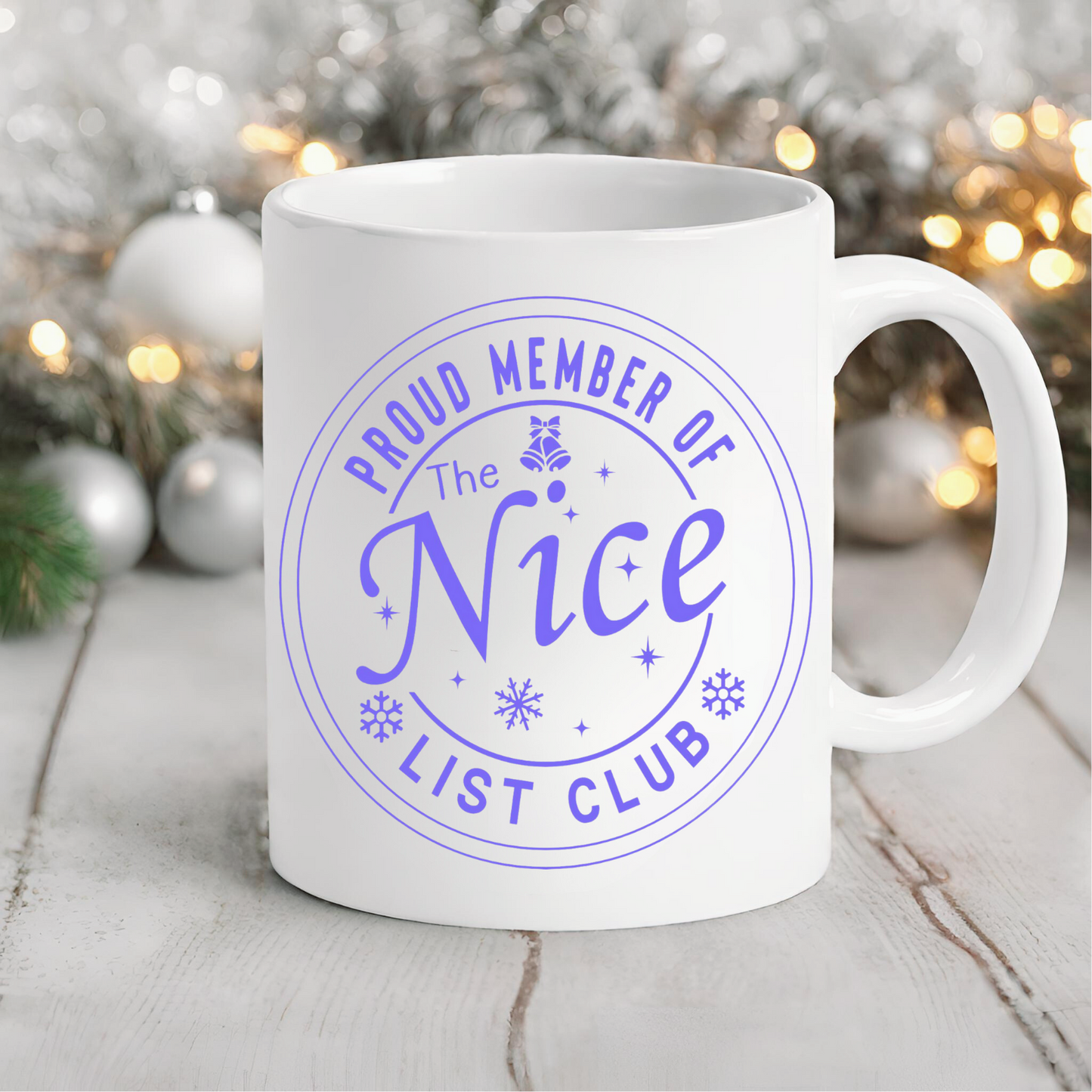 Nice List Club Christmas Mug - Ceramic Christmas Mug