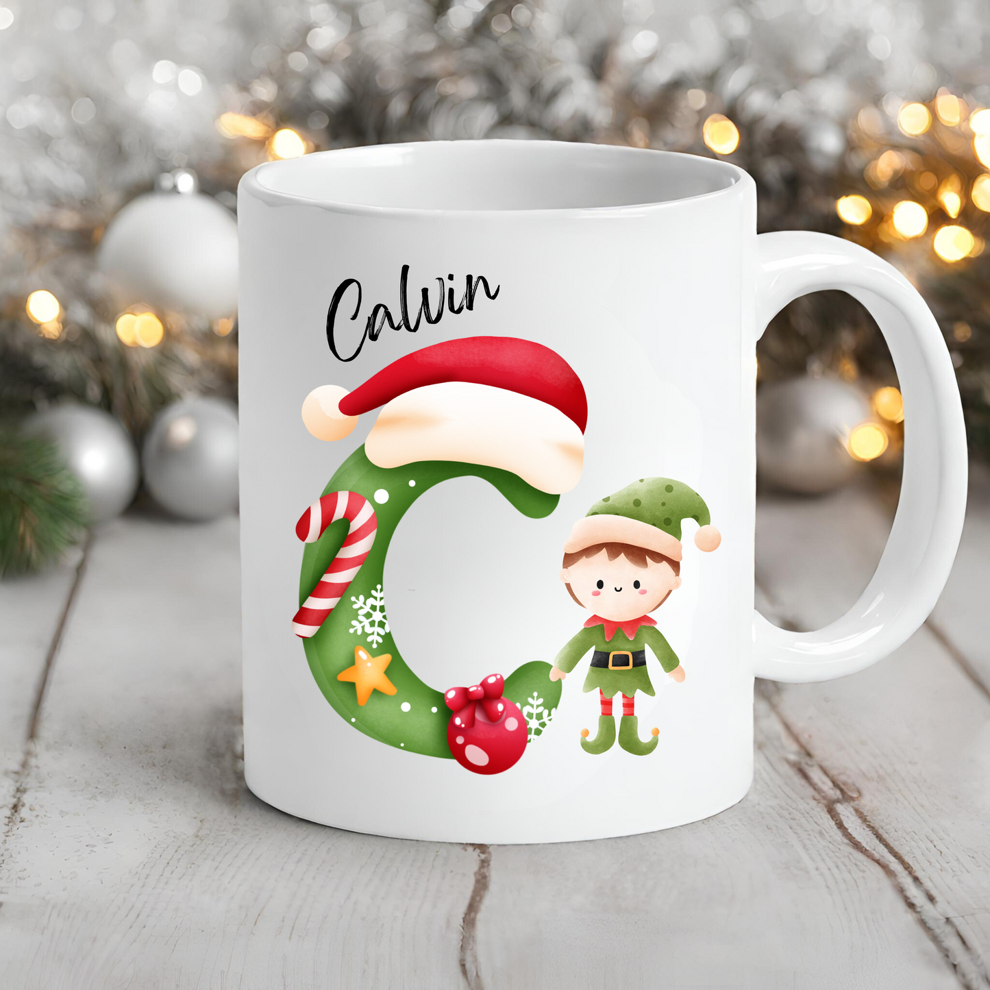 Personalised Christmas Elf Mug - Ceramic Christmas Movie Mug