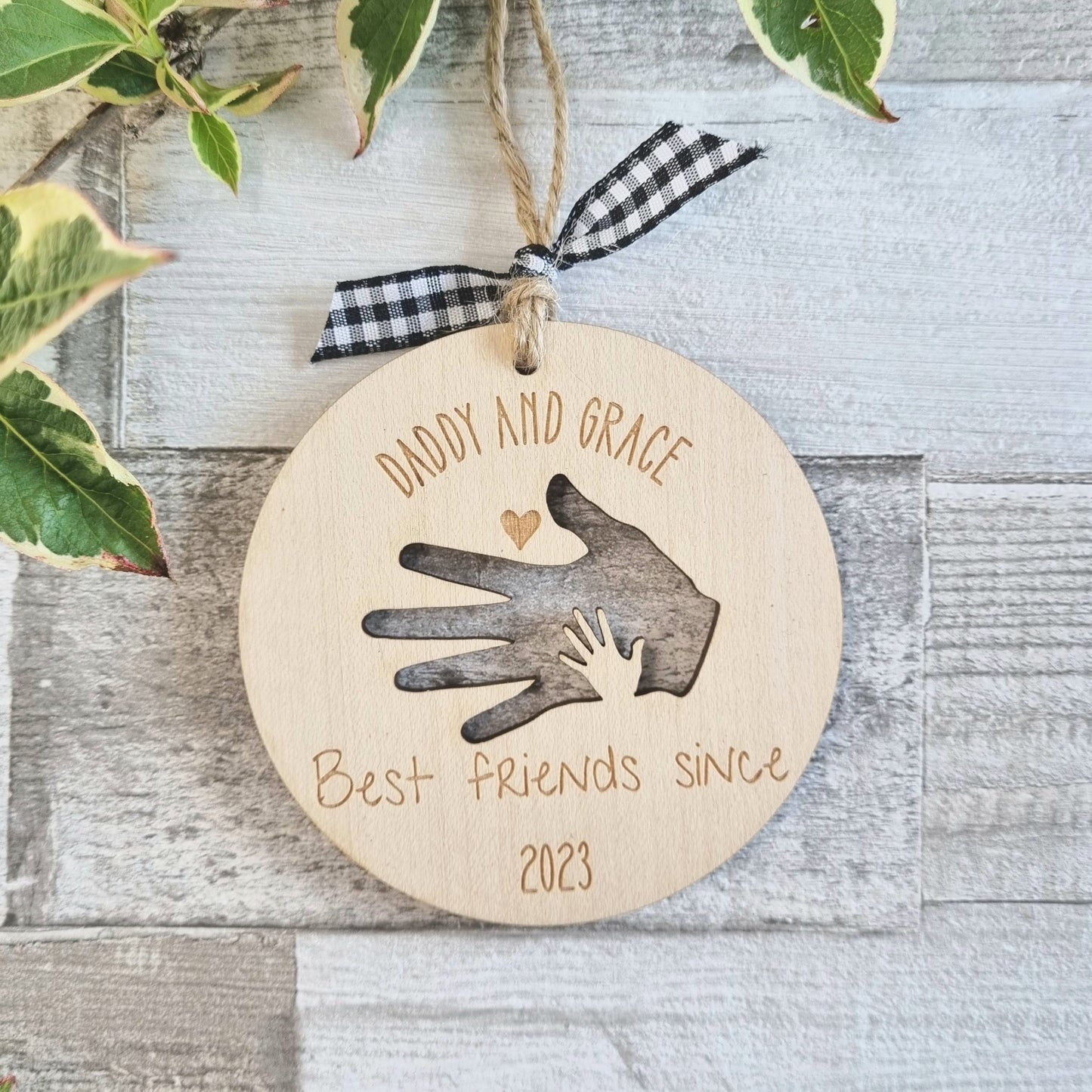 Father's Day Wooden Hanging Decoration - Our First Father's Day