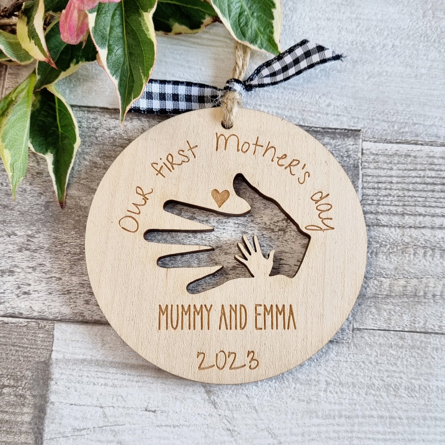 Mother's Day Wooden Hanging Decoration - Our First Mother's Day