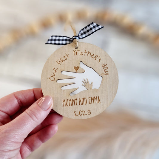 Mother's Day Wooden Hanging Decoration - Our First Mother's Day