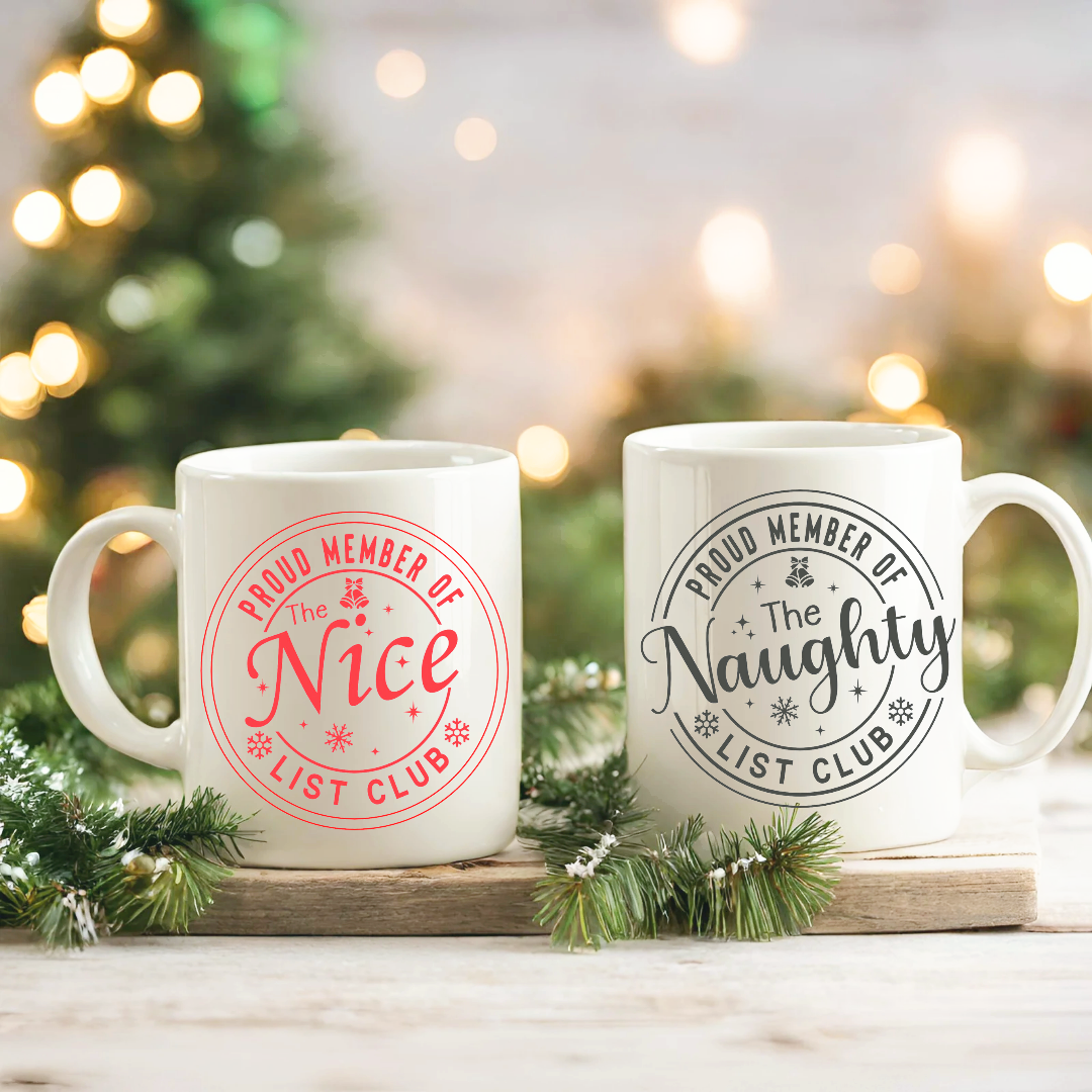 Naughty List Club Christmas Mug - Ceramic Christmas Mug