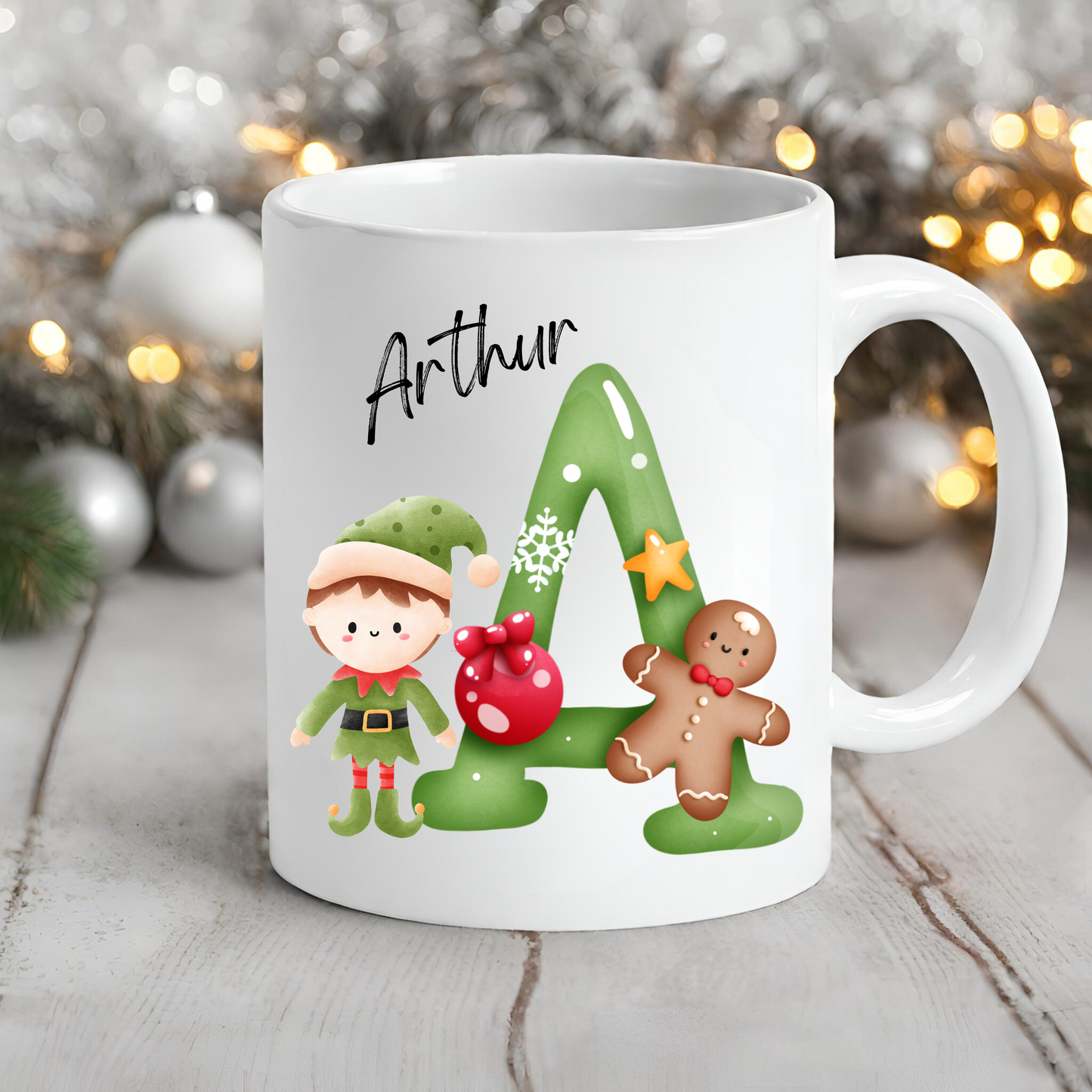 Personalised Christmas Elf Mug - Ceramic Christmas Movie Mug