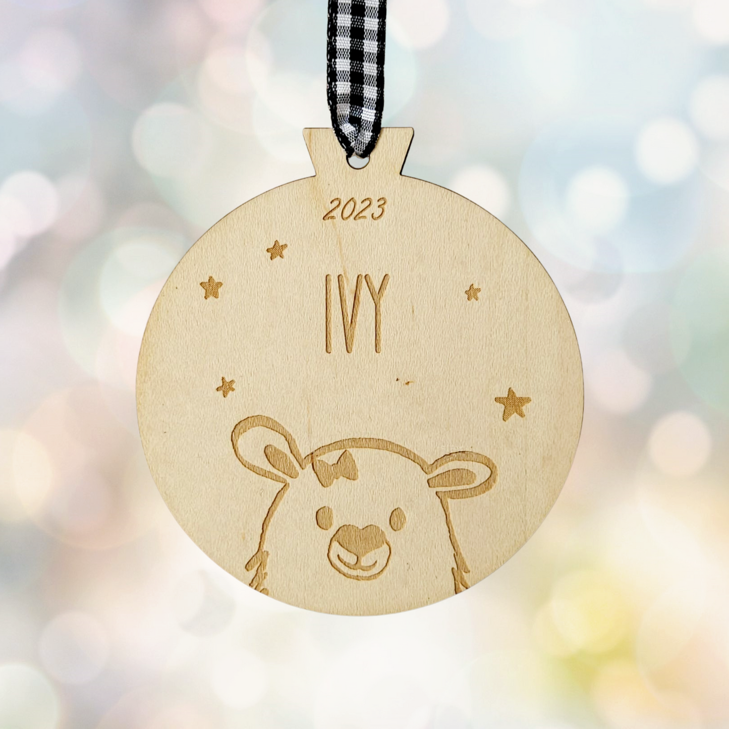 Polar Bear Children's Name Christmas Decoration