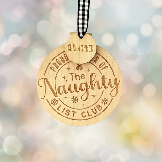 Naughty List Club Christmas Tree Decoration