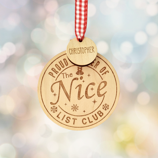 Nice List Club Christmas Tree Decoration