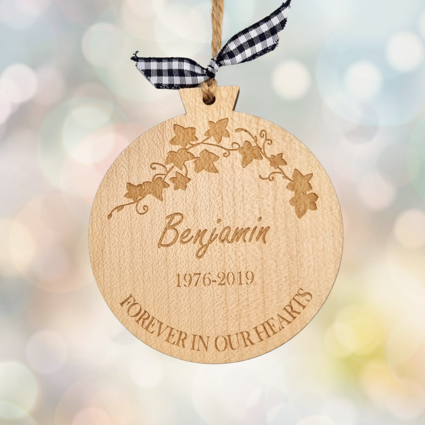 Memorial Personalised Christmas Decoration - Forever in Our Hearts