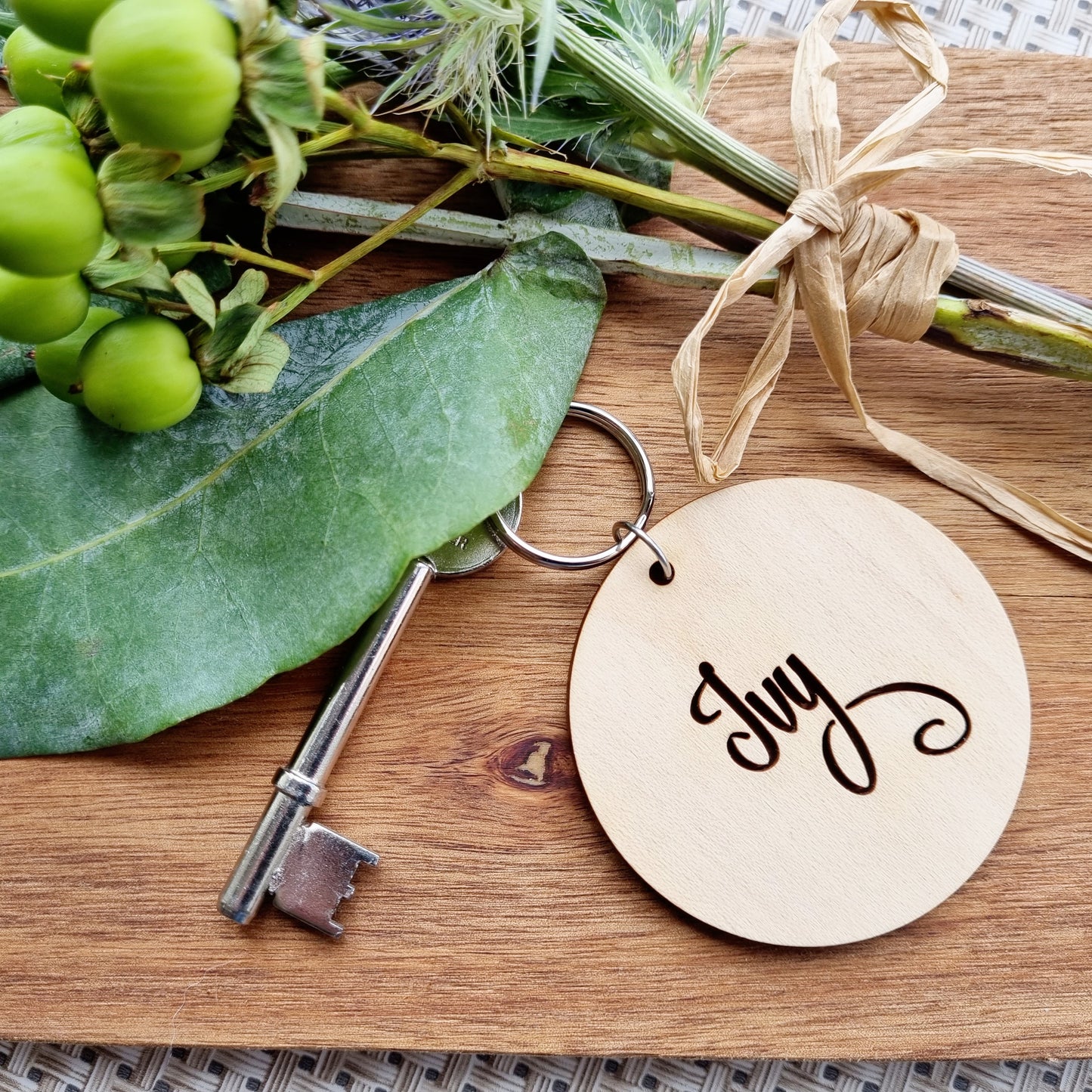 Cut Out Keyring - Script Font - Name Tag - Bag Tag - Place Setting