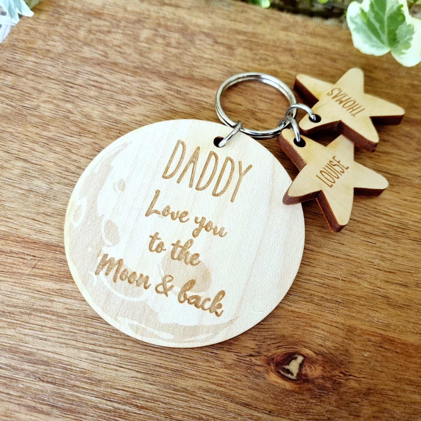 Love You To the Moon and Back Personalised Keyring