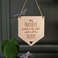 Wooden Pennant Plaque - My Favourite Person