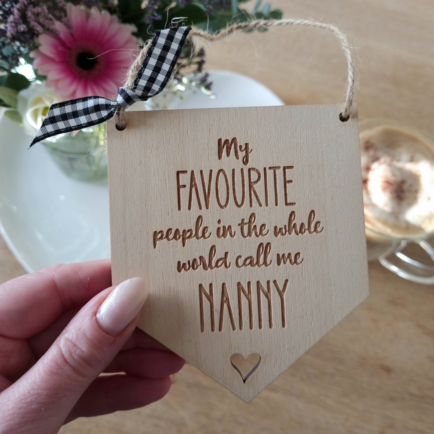 Wooden Pennant Plaque - My Favourite Person