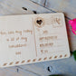 Valentine's Day Wooden Postcard