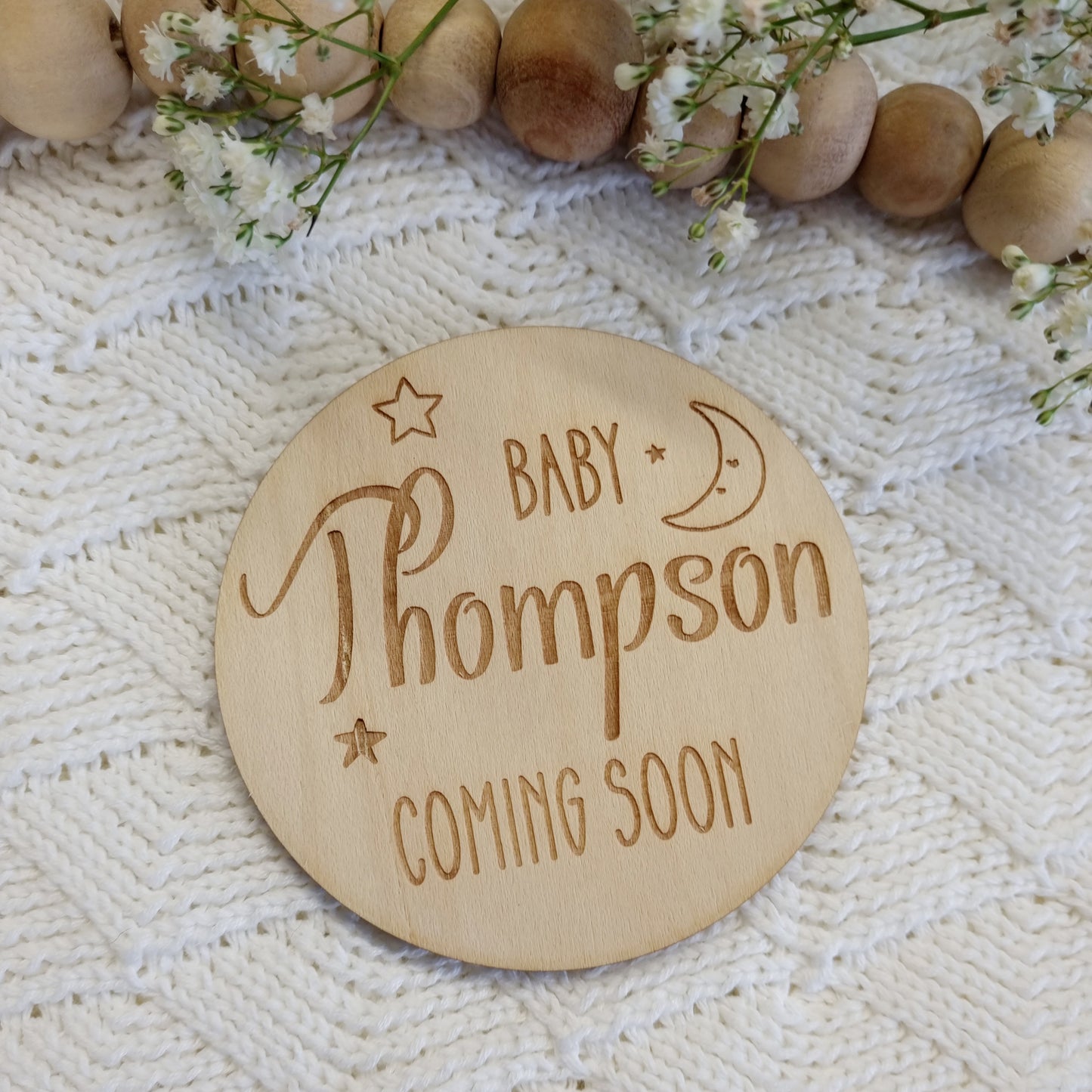 Star Design Personalised Pregnancy Announcement Photo Prop