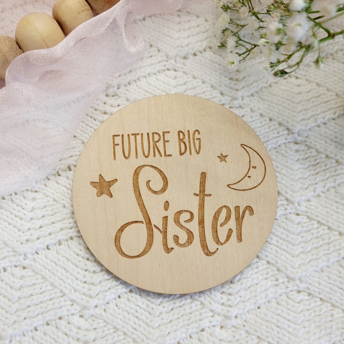 Future Big Brother/Sister Baby Announcement Photo Prop - Star Design