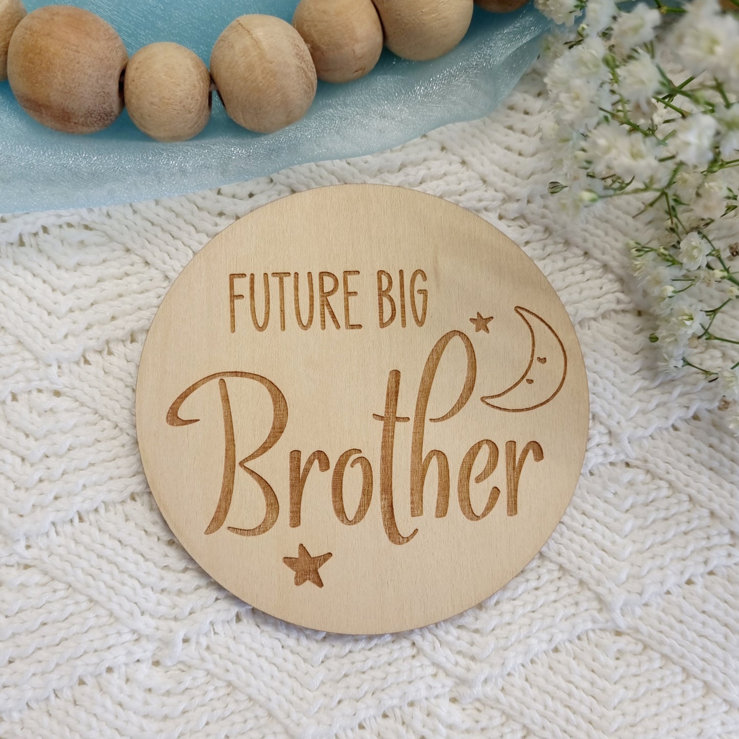 Future Big Brother/Sister Baby Announcement Photo Prop - Star Design