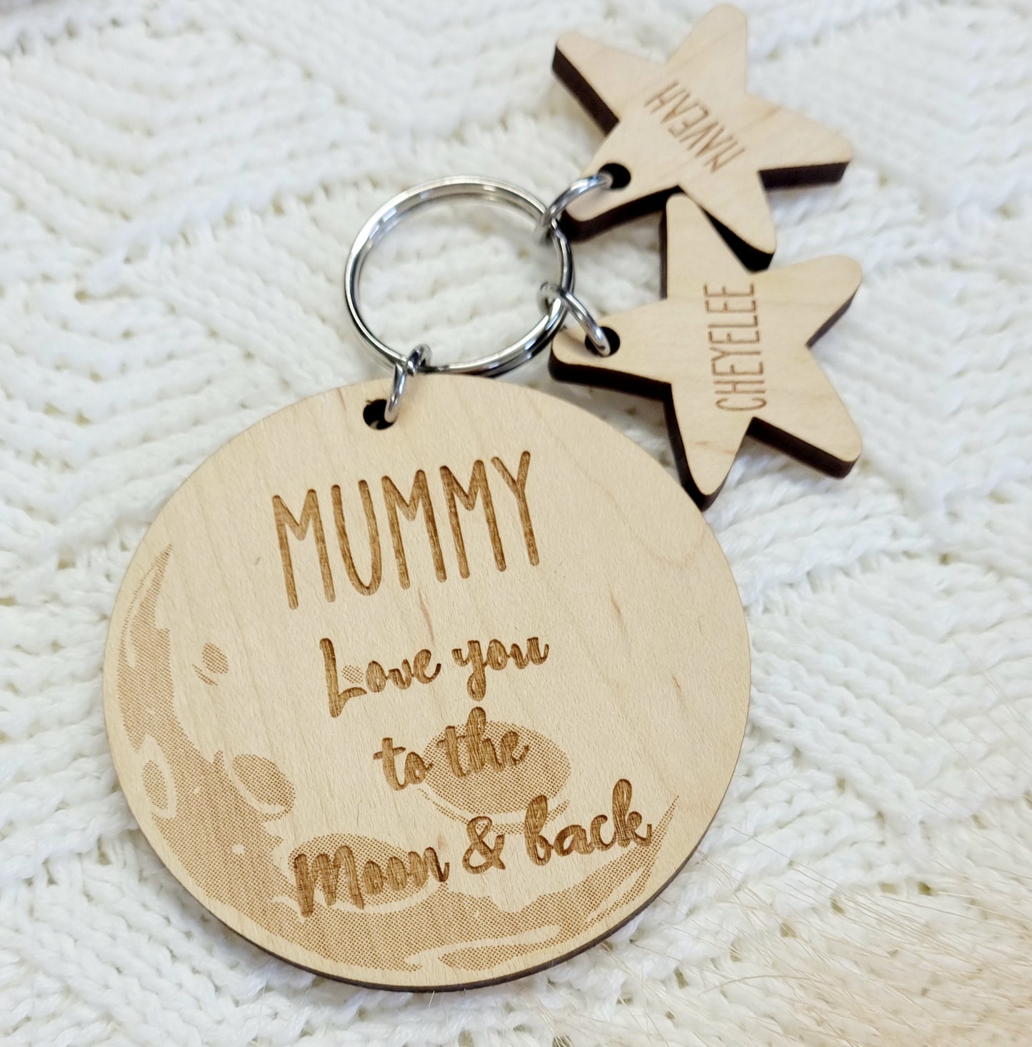 Love You To the Moon and Back Personalised Keyring