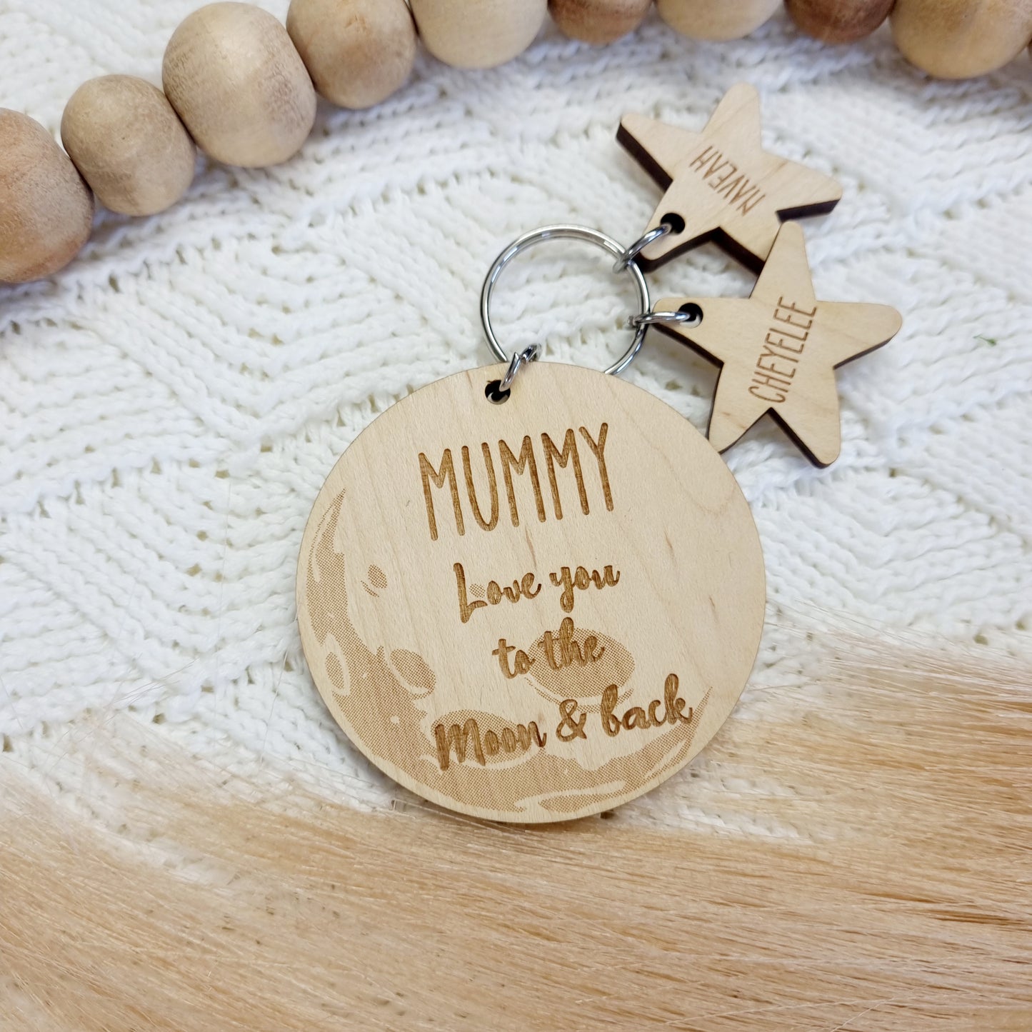 Love You To the Moon and Back Personalised Keyring