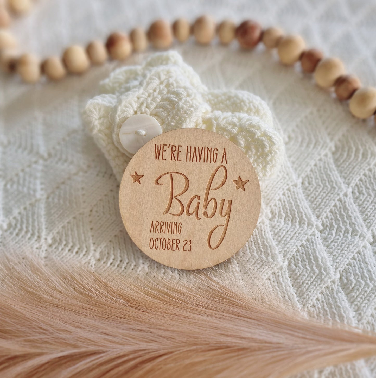 Star Design Personalised Pregnancy Announcement Photo Prop