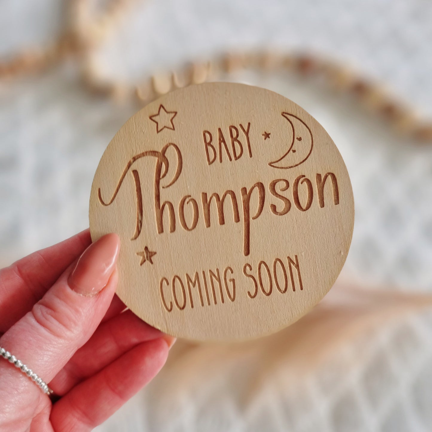 Star Design Personalised Pregnancy Announcement Photo Prop