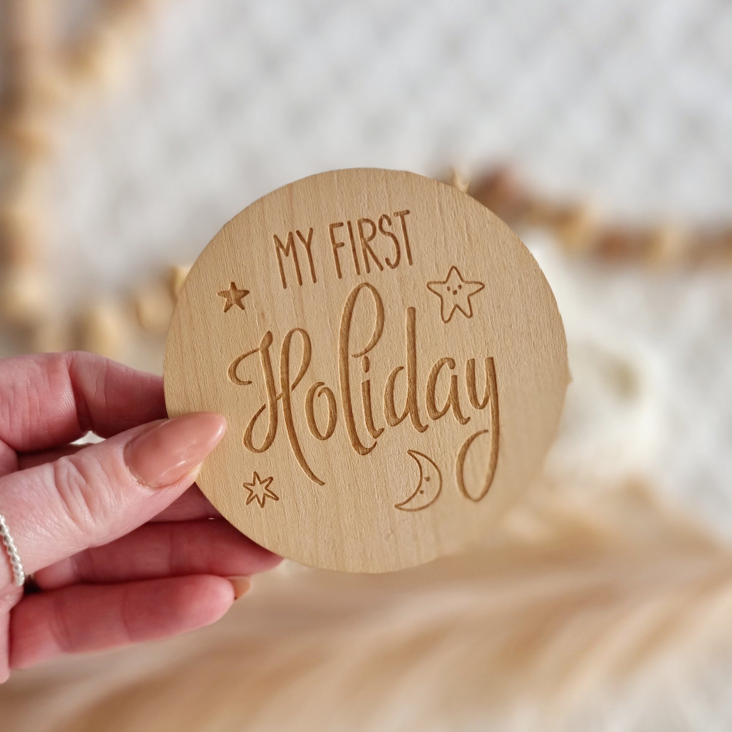 Wooden Plaques for Baby's First Year - 1st Tooth, Haircut, Holiday Photography Props