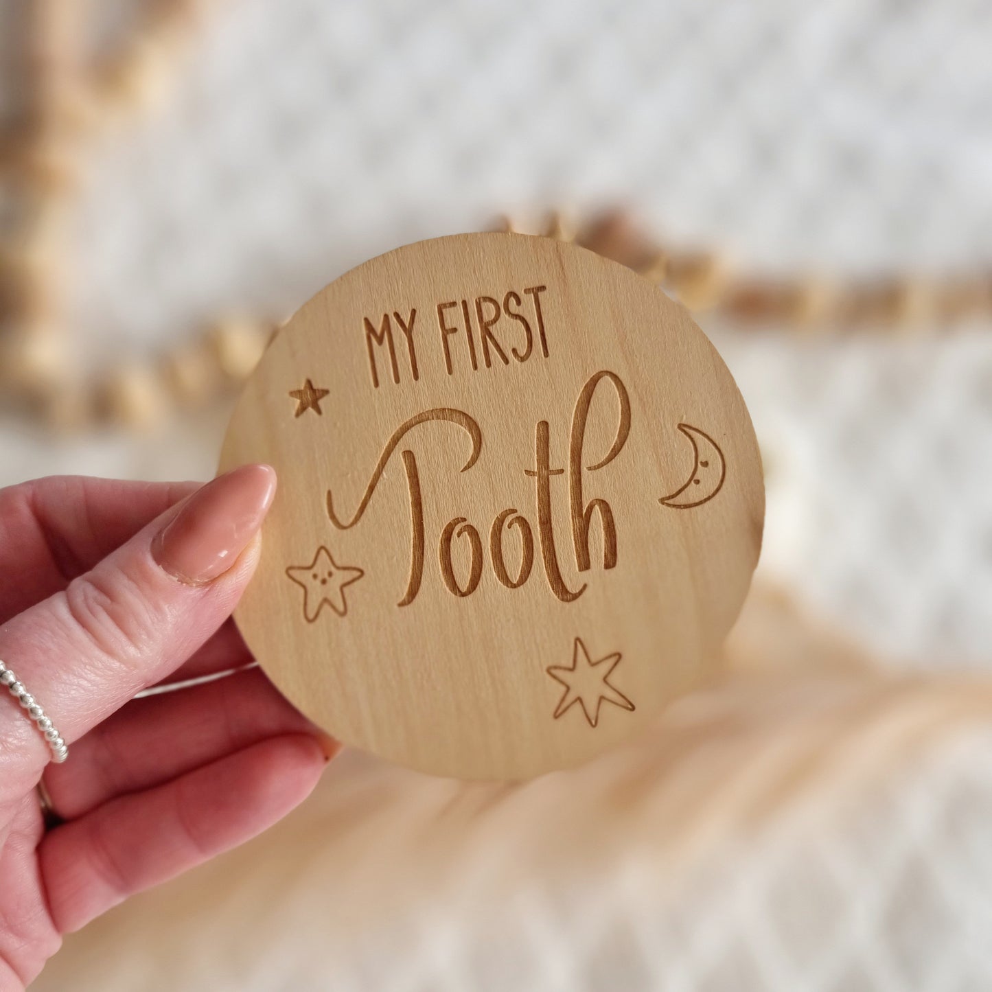 Wooden Plaques for Baby's First Year - 1st Tooth, Haircut, Holiday Photography Props