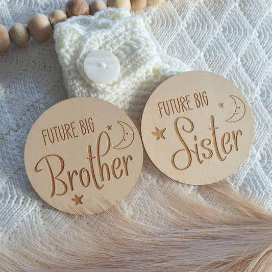 Future Big Brother/Sister Baby Announcement Photo Prop - Star Design