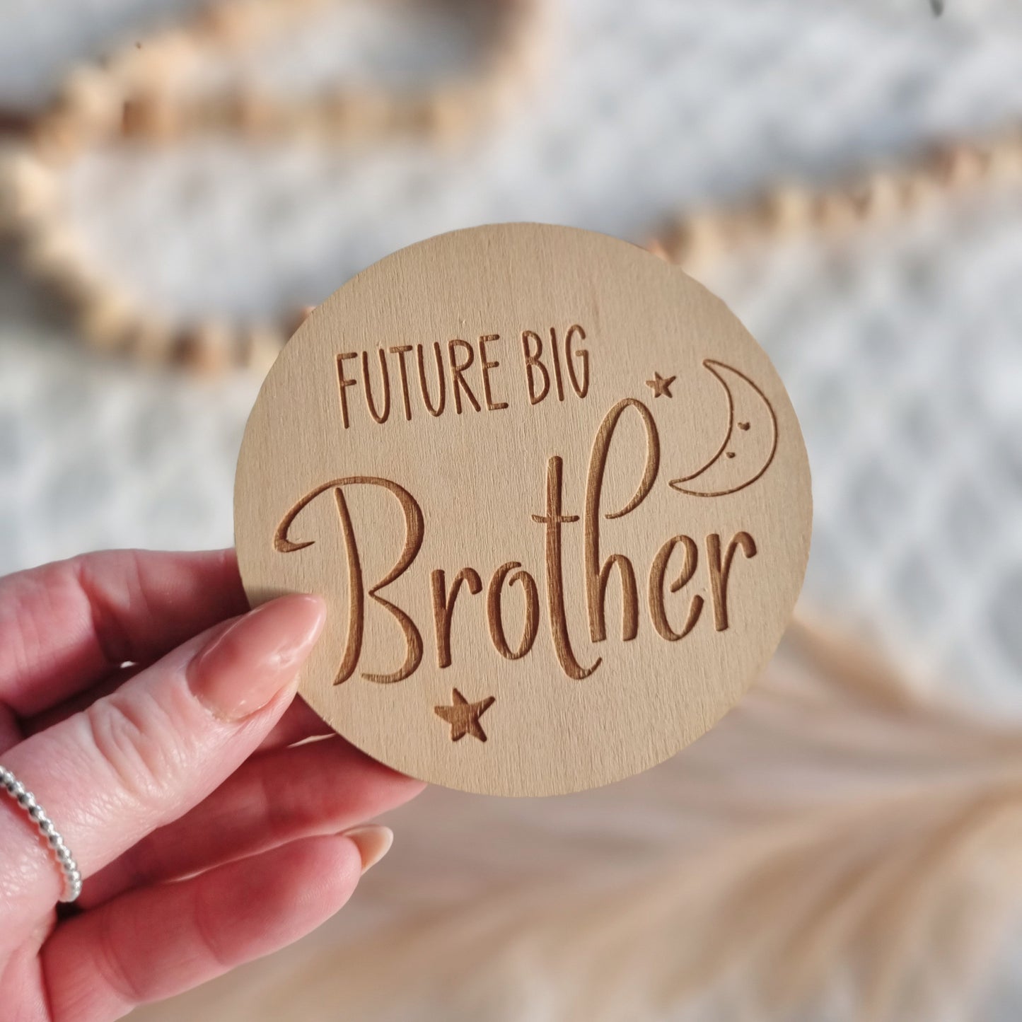 Future Big Brother/Sister Baby Announcement Photo Prop - Star Design