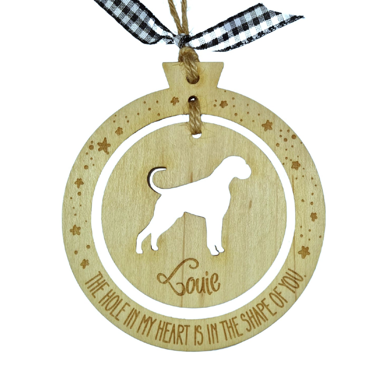 Dog Memorial Decoration - Personalised - Over 70 Breeds Available