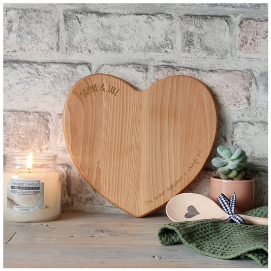 Personalised Heart Serving Board - The Secret Ingredient is Love