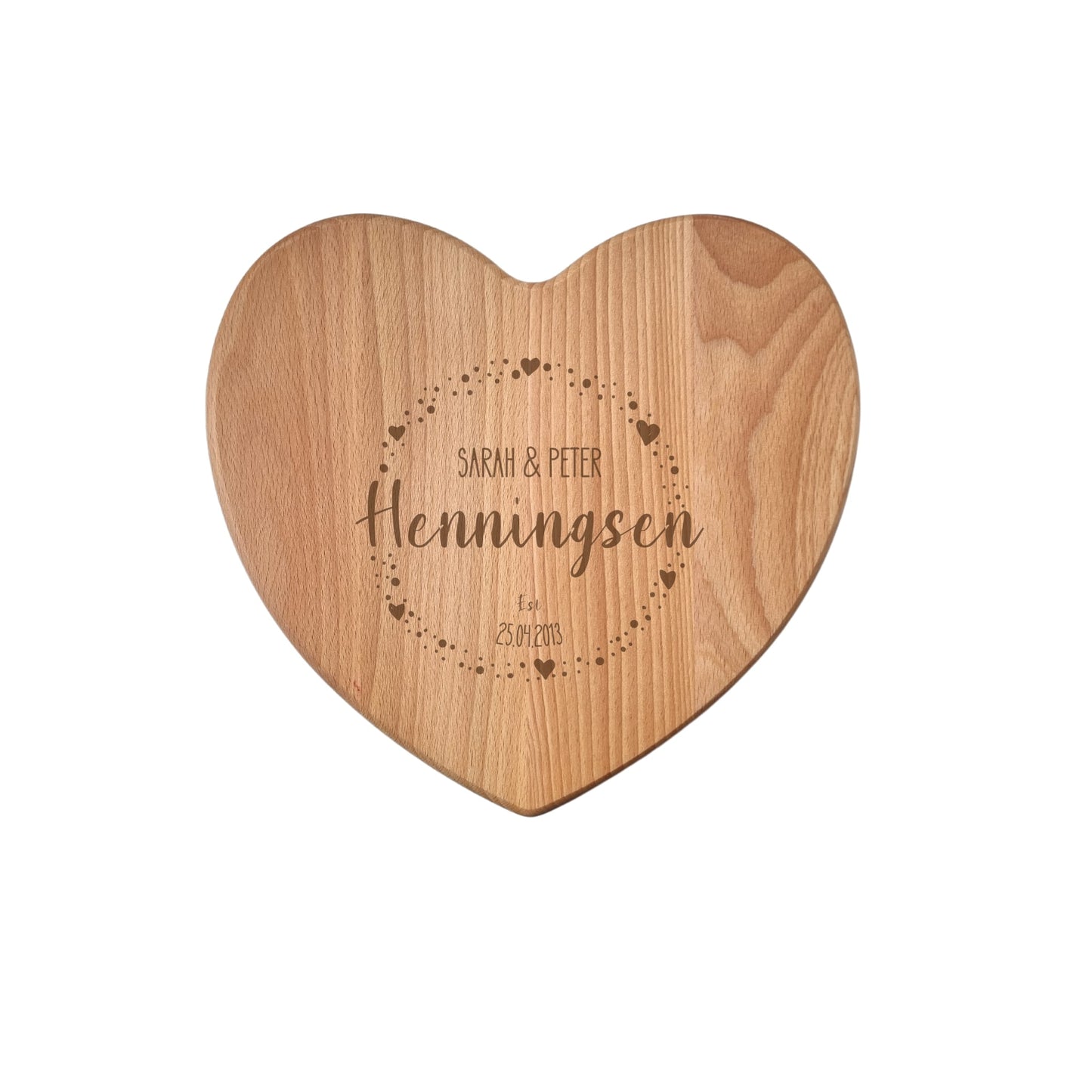 Heart Design Personalised Mini Serving Board For Couples