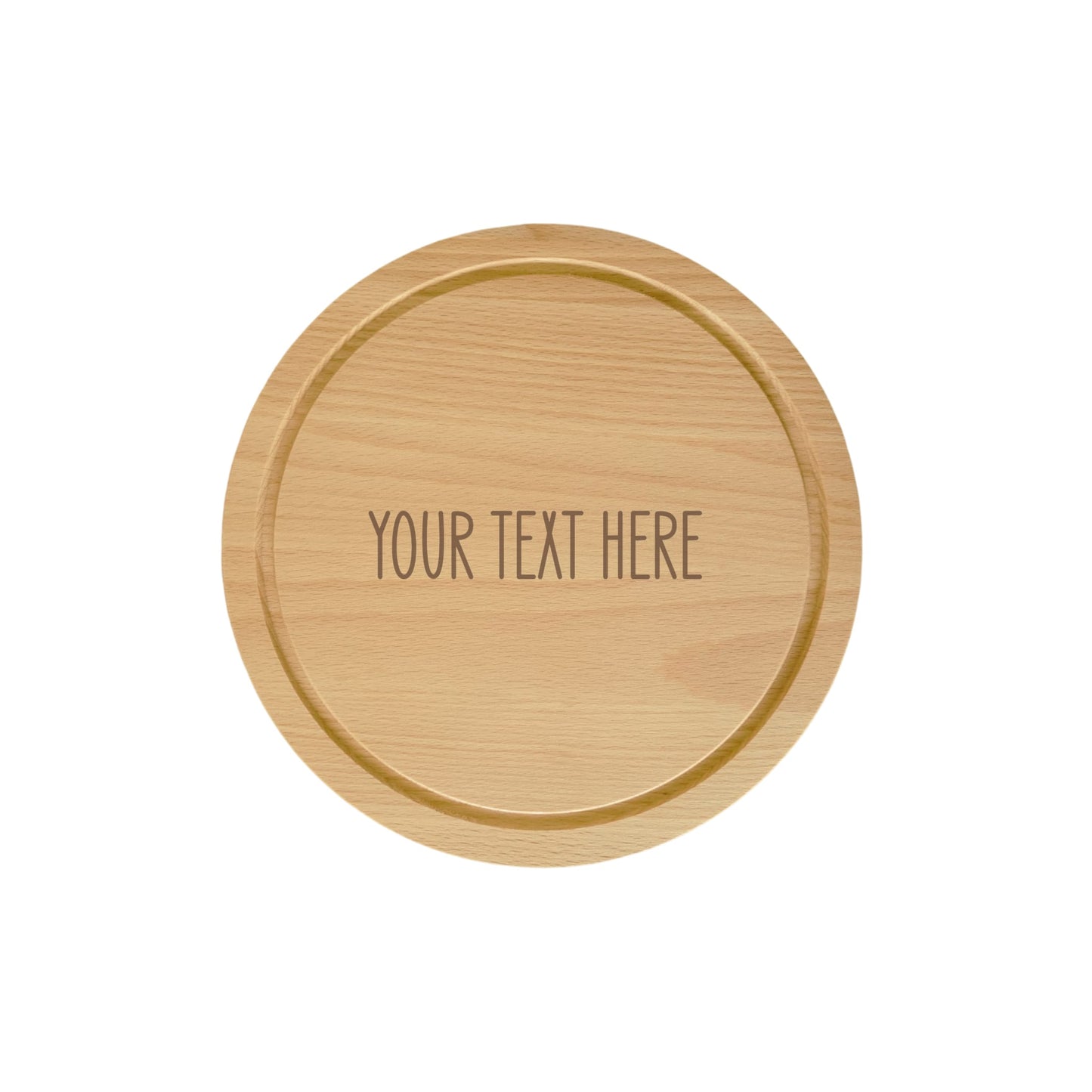 Your Text Here Round Mini Serving Board