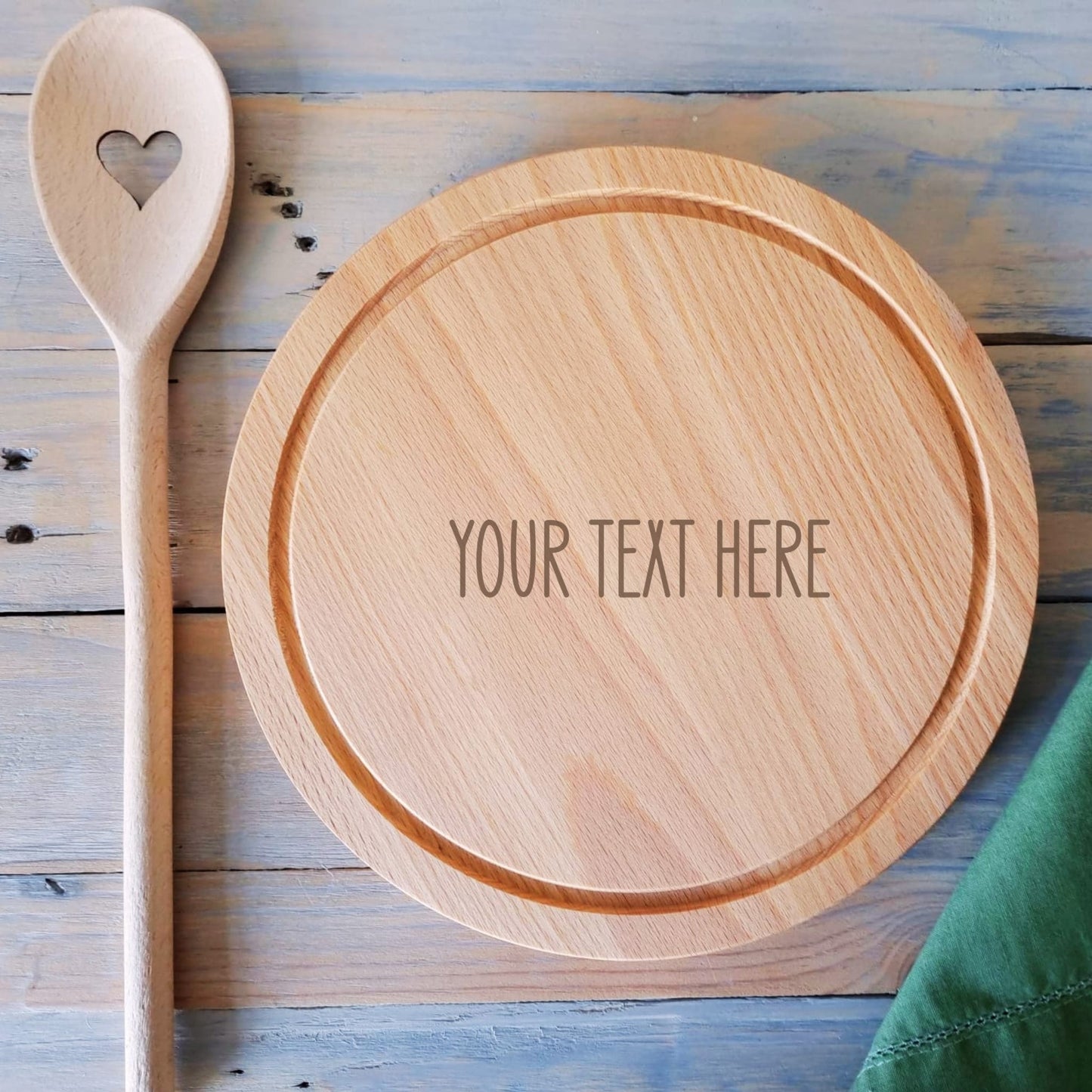 Your Text Here Round Mini Serving Board